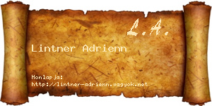 Lintner Adrienn névjegykártya